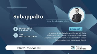 Subappalto nel nuovo Codice dei contratti pubblici [upl. by Gabrielli]