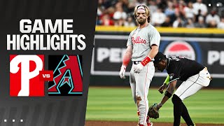 Phillies vs Dbacks Game Highlights 8824  MLB Highlights [upl. by Inahteb]