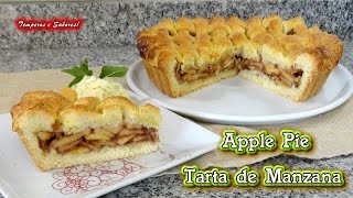 PIE DE MANZANA Apple Pie Tarta de Manzana muy fácil y divina [upl. by Arod]