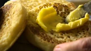 Crumpets with Roddas Cornish butter [upl. by Xela958]