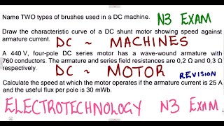 Electrotechnology N3 Dc Machines  Dc Motor April 2024 mathszoneafricanmotives mathswithadmirelightone [upl. by Nickolaus]