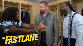 Xavier Woods Booker T and Wade Barrett order some Pizza Hut WWE Fastlane 2023 highlights [upl. by Sinclare64]