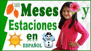 10 Vocabulario  Meses y Estaciones en Español  Months in Spanish Learn basic spanish [upl. by Nimajneb]