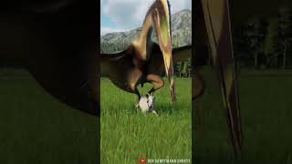 THANATOSDRAKON GRABS THE GOAT AND BREAKS ALL ITS BONES  Jurassic World Evolution 2 [upl. by Arman]