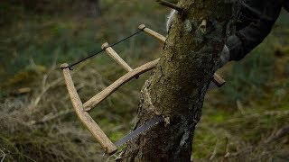 Making a frame saw  buck saw for bushcraft [upl. by Matilda]