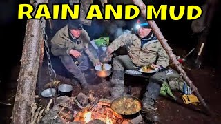 HAMMOCK CAMPING IN HEAVY RAIN AND MUD WE HAD TO MOVE OUR CAMP [upl. by Enirehtak]