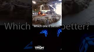 Which one is better Tron Lightcycle Run VS Hagrids Magical Creatures Motorbike Adventure [upl. by Sheelah]