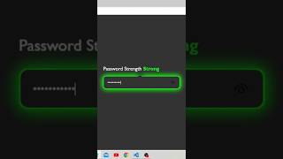 Password Strength Checker  javascript html5 css3 htmlcss programming viral funny webdesign [upl. by Ellekram]