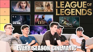 Arcane SUPERFANS ReactRank EVERY League of Legends Season Cinematic  REACTION [upl. by Enawd]