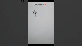 G calligraphy Alphabetic series 🙂 Like and Subscribe ❤️ music art shorts drawing [upl. by Aneliram]