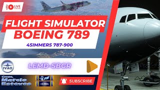 🔴Live  Flight Simulator  4Simmers Boeing 7879  LEMD✈SBGR  Air Europa 3171 [upl. by Milena]