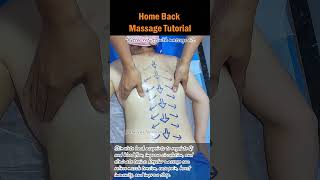 Home Back Massage Tutorial backmassage homemassage massagetechniques backpainrelief [upl. by Chari]