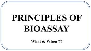 Principles of Bioassay and Applications in english ExvivoInvivoInvitroInsilico [upl. by Inuat]