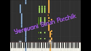 Yerevani Sirun Axchik  Piano Tutorial synthesia [upl. by Rebel672]