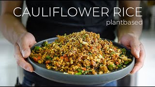 QUICK dinner idea but you may need a BIB TO WATCH this Cauliflower Fried Rice Recipe [upl. by Whitten]