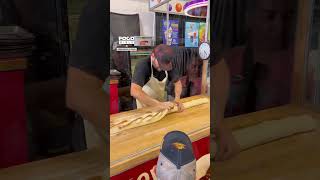 Making a large cinnamon roll 😍😲 🎥 Instagram  chrisbandhayleetravel [upl. by Romie844]