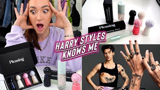 harry styles pleasing unboxing freaking out [upl. by Emmalee293]