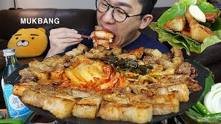 두툼한 로즈마리삼겹살🥩에 김치구워서 소주🍶 반주 먹방은 못참지 ROSEMARY Samgyeopsal MUKBANG [upl. by Ylam300]