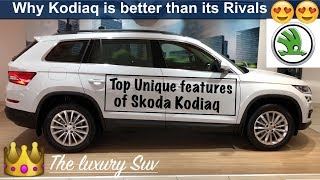 Top 10 Unique Features of Skoda kodiaq  Reason to Buy Kodiaq over Fortuner and Endeavour [upl. by Feetal]