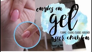 FORME  Gel sur Chablon  Carré  Carré Arrondi  Melissa Easy Nails [upl. by Goody546]