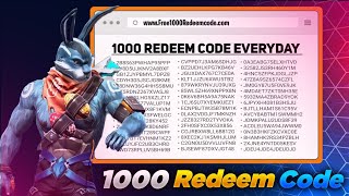 I Got 1000 Redeem Code in 5 Minutes😍🔥 [upl. by Yablon]