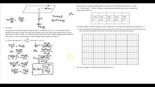 AP Physics B 2009 Form B FRQ Centripetal Force Lab [upl. by Natlus875]