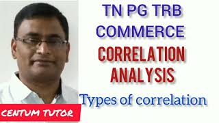 TN PG TRB COMMERCE CORRELATION ANALYSIS TYPES [upl. by Neenad]