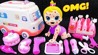 🚀Just Started🌸Satisfying with Unboxing Pink Doctor Playset Cute Disney Doll Collection✨Review Toys [upl. by Lombardi]