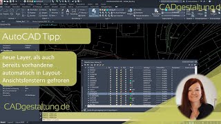 AutoCAD Tipp Layer automatisch im Layout gefroren auch nachträglich [upl. by Onairelav]