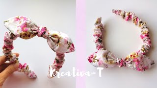 Diadema scrunchieScrunchie headband tutorial [upl. by Werdnaed]