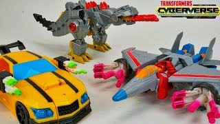 Transformers Cyberverse Ultra Class Wave 1 Action Attackers Grimlock Bee Starscream [upl. by Hakvir]