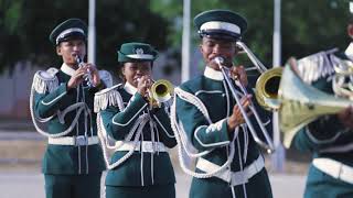 NCS Brass Band Performing Namibian National Anthem and AU Anthem [upl. by Meingolda]