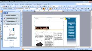 Como elaborar un boletin en publisher [upl. by Neve]