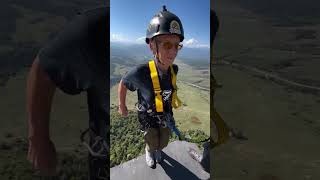 ABUELA ACROBATA shorts bridge jump dangerous [upl. by Geldens]