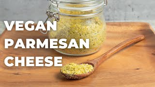 QUICK AND EASY VEGAN PARMESAN CHEESE 3 Ingredients NutFree wfpb [upl. by Crespo32]