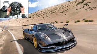 Extremely Amazing Sound  Pagani Huayra BC  Forza Horizon 5  Steering Wheel Gameplay [upl. by Bradan792]