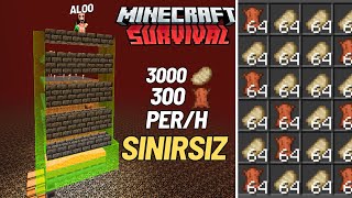 SINIRSIZ ET VE DERÄ° FARMI MÄ°NECRAFT HOGLÄ°N FARMI NASIL YAPILIR  MÄ°NECRAFT SURVÄ°VAL 121 BÃ–LÃœM 21 [upl. by Ebenezer135]