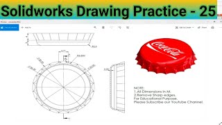 Solidworks Surface Tutorial  Coacacola Cap Design in Solidworks [upl. by Sheelah]