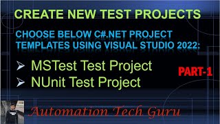 CNET project templates using Visual Studio 2022  PART 1 MSTest Test Project  NUnit Test Project [upl. by Herwick]