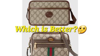 Gucci Mini Bag w Interlocking G amp Ophidia GG Supreme Mini Bag gucci whatsinmybag sizecomparison [upl. by Sivle]