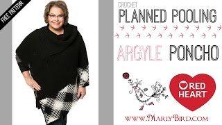 How To Crochet Planned Pooling Argyle Poncho [upl. by Elyrehc]