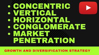 Types of Diversification Strategy  Growth Strategy  Intensification Strategy [upl. by Anaig]