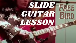 Free Bird  Lynyrd Skynyrd  Slide Intro  Guitar Lesson With Tabs [upl. by Sirron]