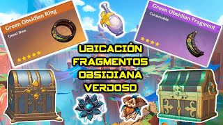 Ubicación FRAGMENTOS de OBSIDIANA VERDOSO  GENSHIN IMPACT en Español [upl. by Nabal]