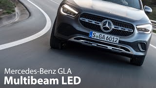 MercedesBenz GLA H 247 Multibeam LED Scheinwerfer Test 4K  Autophorie Extra [upl. by Daphie388]