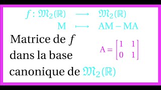 Matrice dun endomorphisme de M2IR Calcul dun noyau et de limage [upl. by Nessi782]