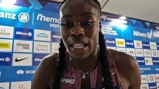 Rhasidat Adeleke Recaps Her 2024 Season After 3rd Place in Brussles Diamond League 400m [upl. by Consuela]