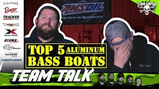 TEAM TALK TOP 5 ALUMINUM BASS BOATS [upl. by Robbin]