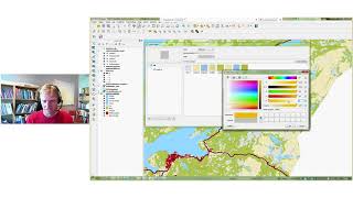 Kartografi  QGIS  Arbeid med å lage topografisk kart  Del 2  20170928 [upl. by Retsim]