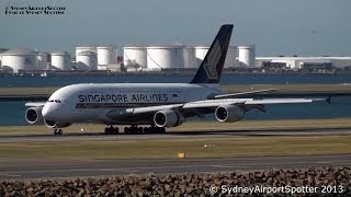 Singapore Airlines A380 EXTREME CROSSWIND Landing  RARE VIEW  Sydney Airport SYD  YSSY [upl. by Aiuqal]